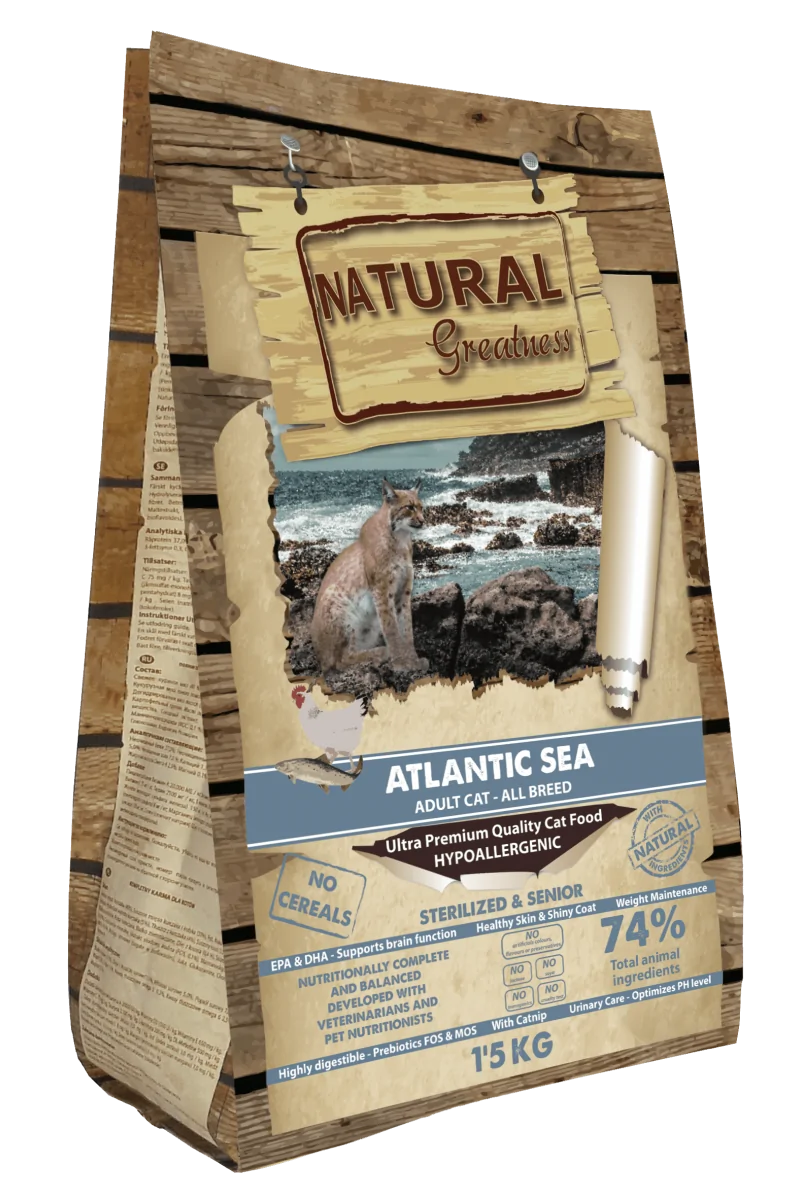 Comida Natural Gato Adulto Premium Salmon y Pollo Atlantic Sea