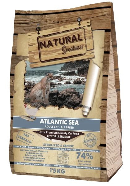 Comida Natural Gato Adulto Premium Salmon y Pollo Atlantic Sea