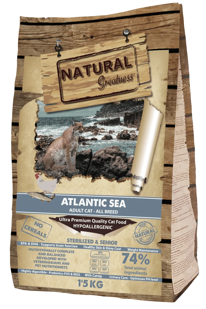 Comida Natural Gato Adulto Premium Salmon y Pollo Atlantic Sea