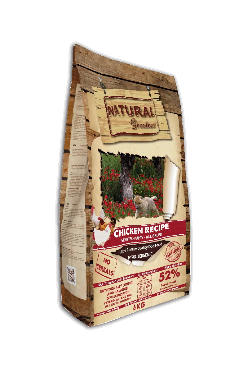 Pienso Chicken Recipe Natural Greatness  Perro Receta de Pollo 6 kg