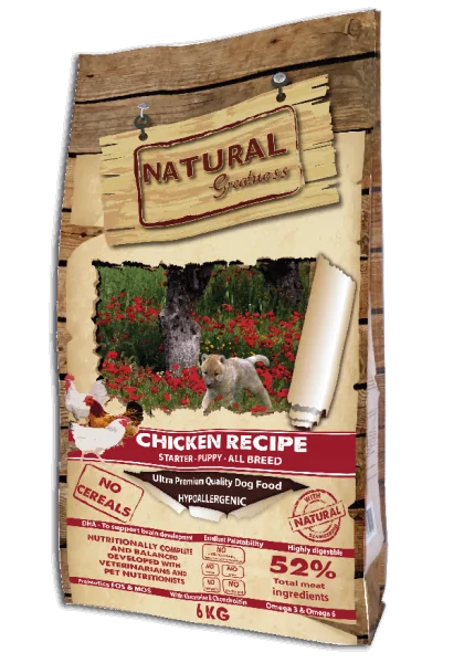 Pienso Chicken Recipe Natural Greatness  Perro Receta de Pollo 6 kg