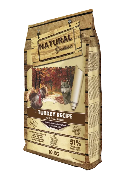 Pienso Natural Greatness Turkey Recipe Perro Receta de Pavo 10 kg