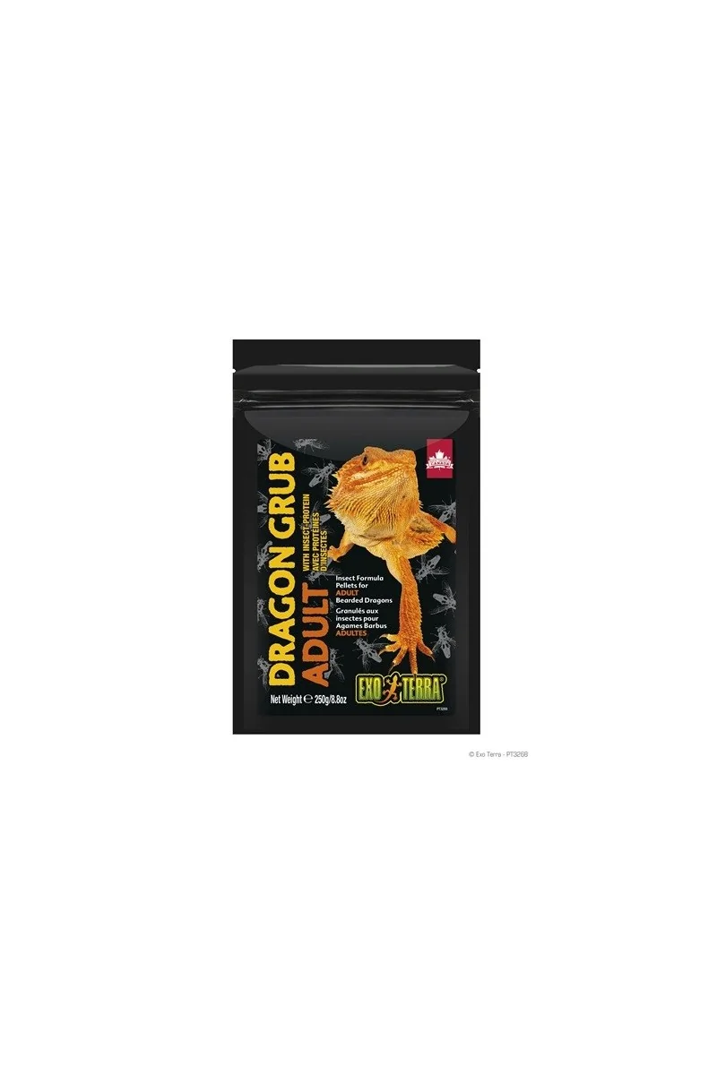 Comida Caja Reptiles Exo Terra Dragon Grub Adulto 250g