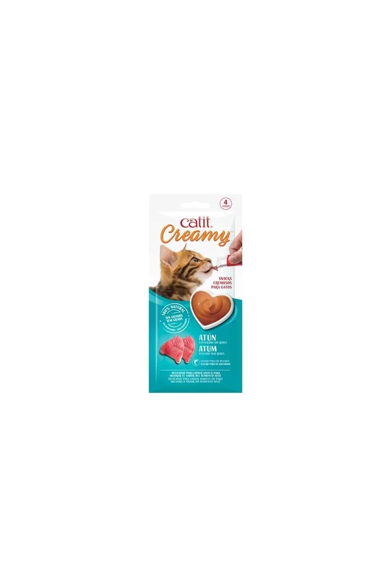 Comida Húmeda Gatos Catit Creamy Atún 4x10g Atún