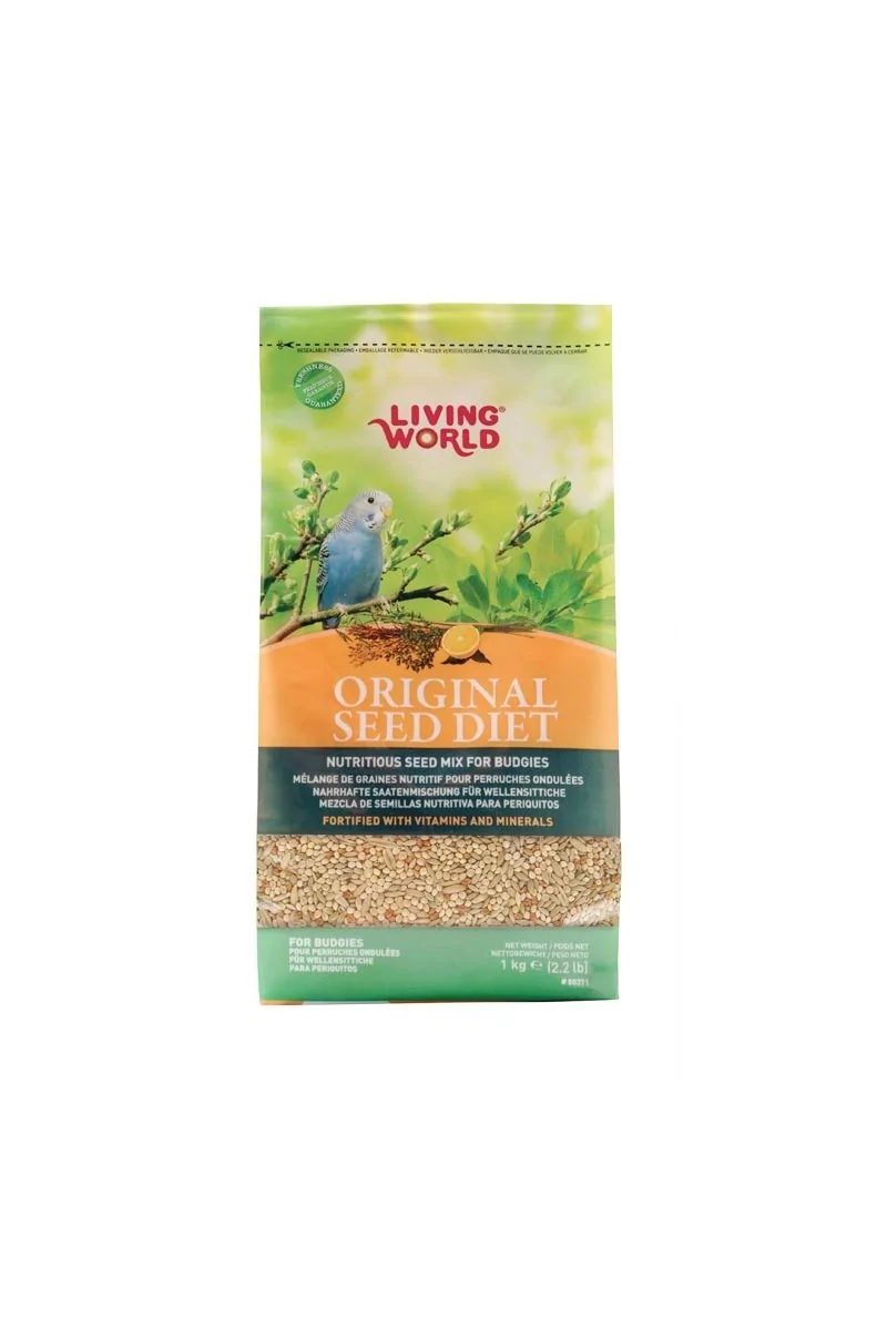 Comida Premium Pajaros Living World Original Semillas Periquitos 1kg