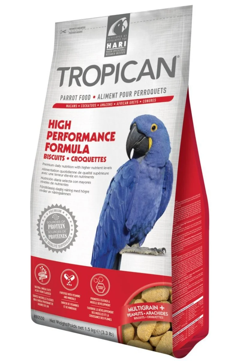 Comida Premium Pajaros Tropican Alta Energía Galletas 1,5kg