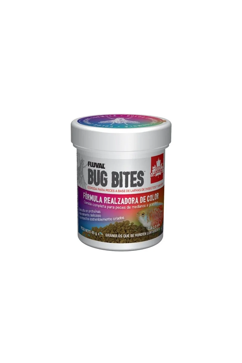 Comida Gránulos Peces Fluval Bug Bites Color Gránulos 125g Gránulos