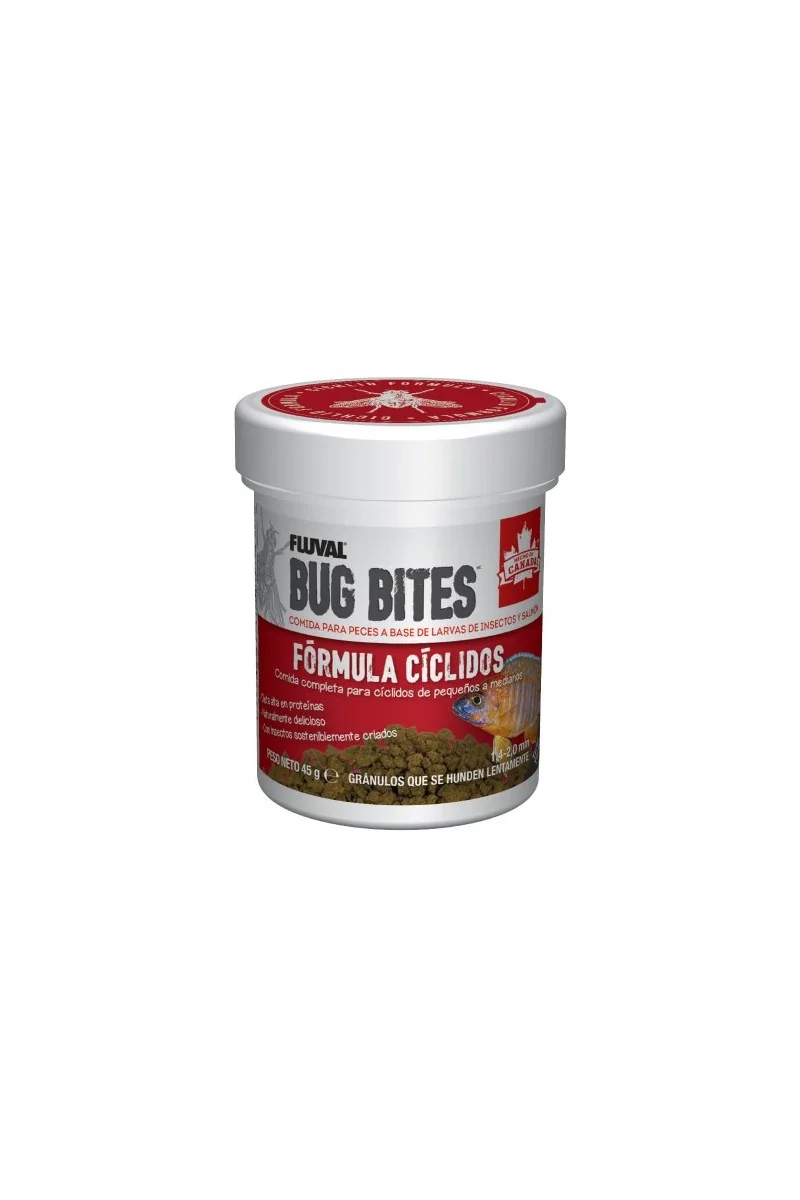 Comida Gránulos Peces Fluval Bug Bites Cíclidos Pellets 100g Gránulos