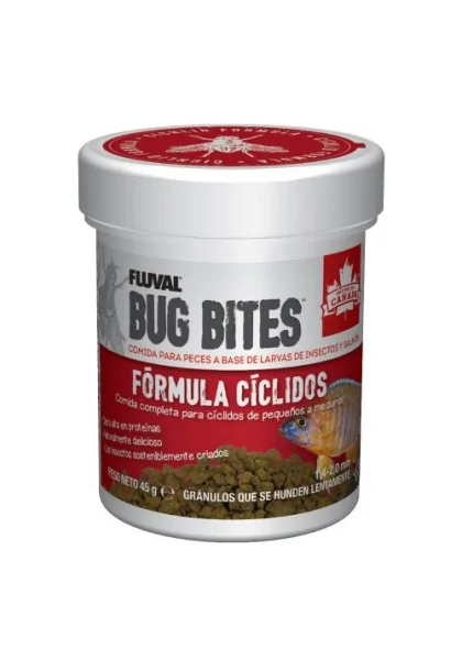 Comida Gránulos Peces Fluval Bug Bites Cíclidos Gránulos 45g Gránulos