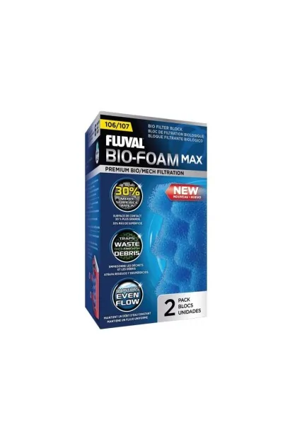 Filtros Acuarío Fluval Bio-Foam Max Azul 107 2Uds