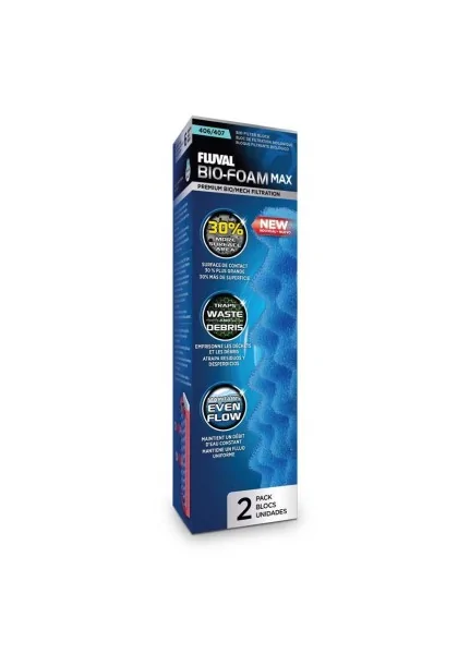 Filtros Acuarío Fluval Bio-Foam Max Azul 407 2Uds