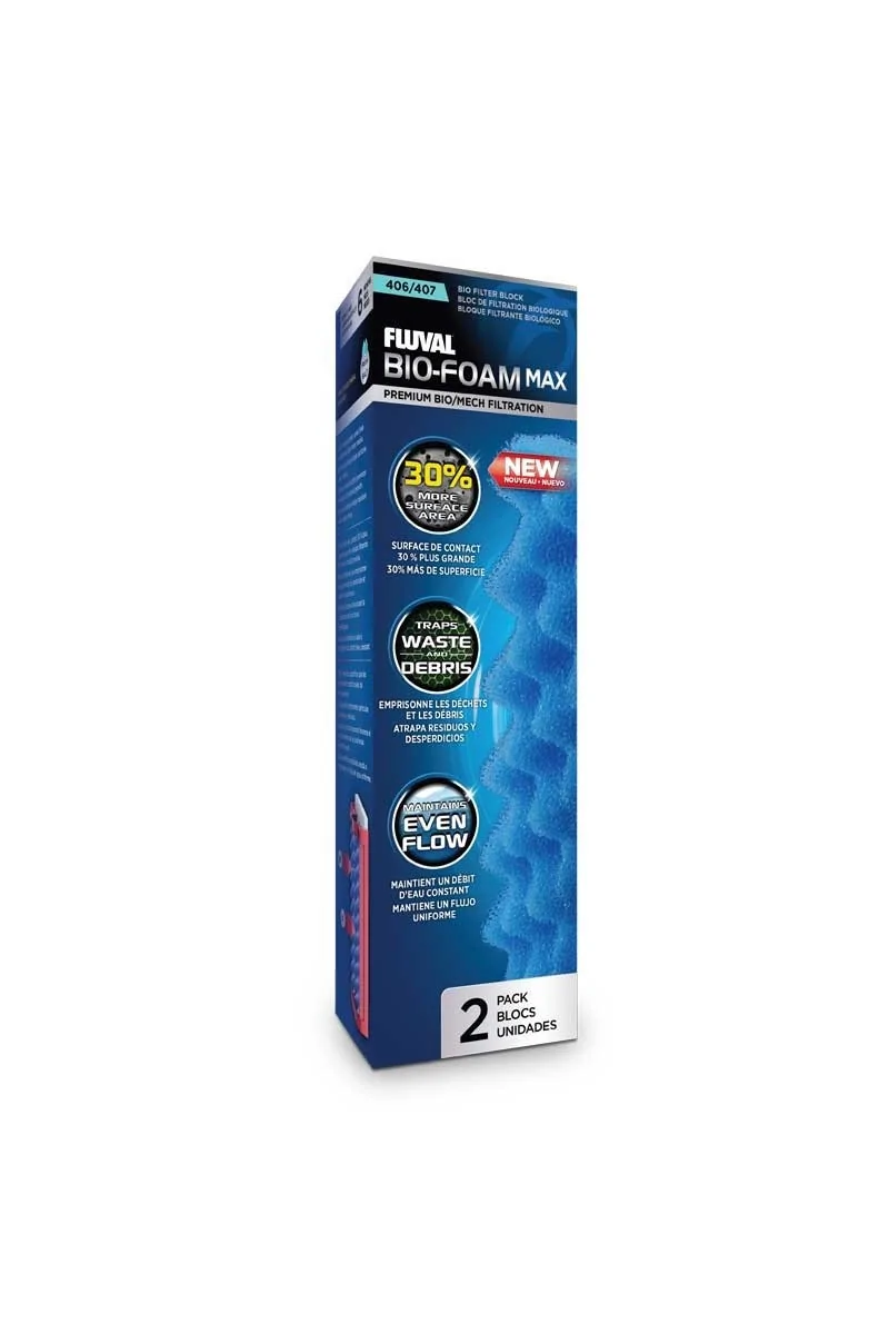 Filtros Acuarío Fluval Bio-Foam Max Azul 407 2Uds