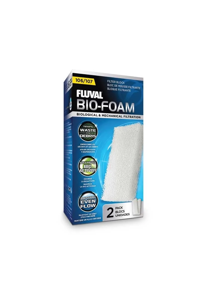 Filtros Acuarío Fluval Bio-Foam 107 2Uds