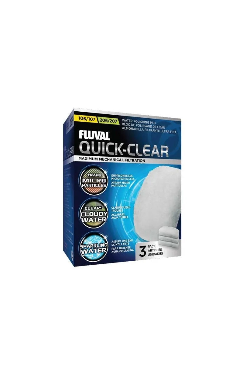 Filtros Acuarío Fluval Quick Clear Foamex Fino 107/207 3Uds