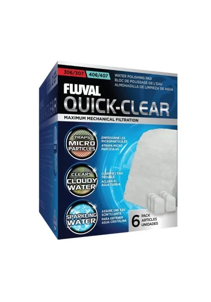 Filtros Acuarío Fluval Quick Clear Foamex Fino 307/407 6Uds