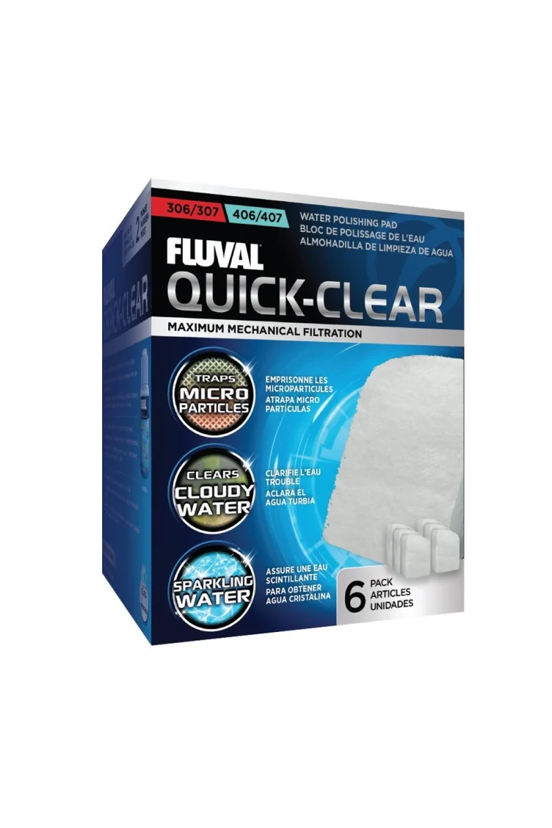 Filtros Acuarío Fluval Quick Clear Foamex Fino 307/407 6Uds