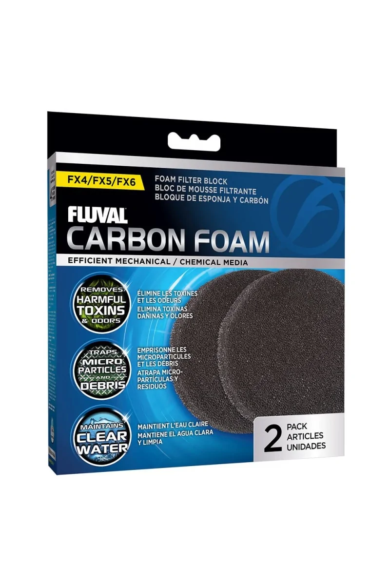 Filtros Acuarío Fluval Foamex Con Carbón Fx 2Uds