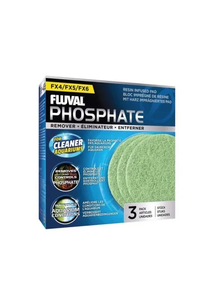 Filtros Acuarío Fluval  Almohadilla Elimina Fosfato Fx4/Fx6 3Uds