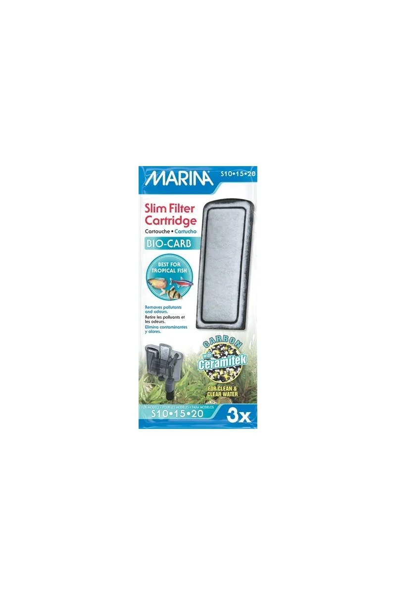 Filtros Acuarío Marina Slim Bio Carb 3Uds