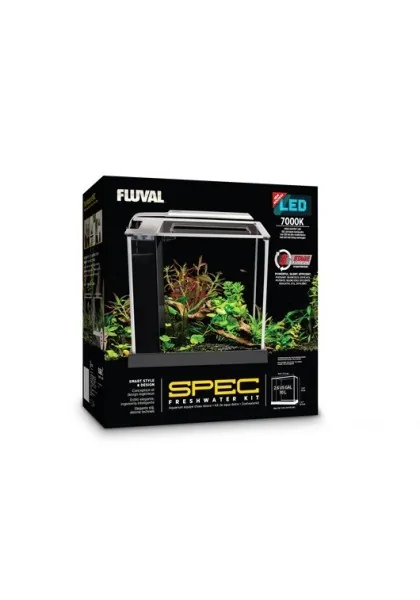 Acuario Premium Fluval Spec Nano Acuario Negro 10L  31,6cm*29,8cm*24,8cm