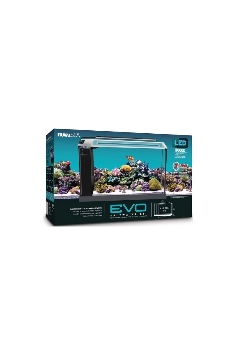 Acuario Premium Fluval Evo Acuario Marino Negro 19L  27,5cm*30cm*22,3cm