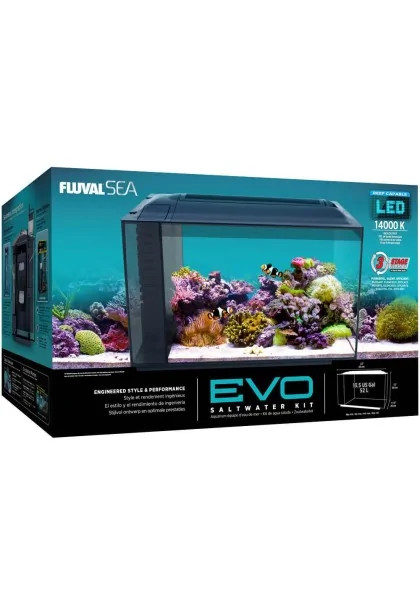 Acuario Premium Fluval Evo Acuario Marino Negro 52L  56cm*38cm*29cm