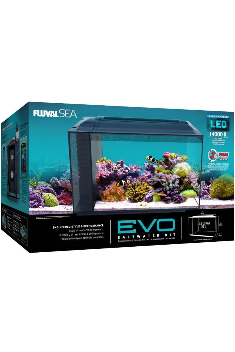 Acuario Premium Fluval Evo Acuario Marino Negro 52L  56cm*38cm*29cm