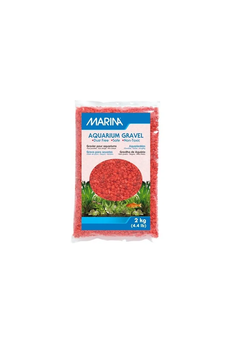 Decoración Acuario Marina Grava Naranja 2Kg