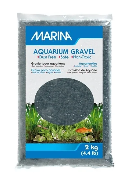 Decoración Acuario Marina Grava Negro 2Kg