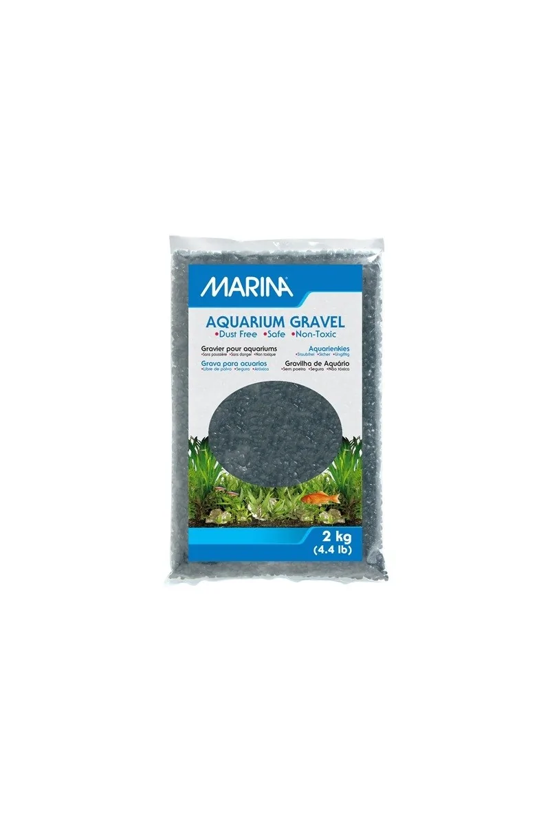 Decoración Acuario Marina Grava Negro 2Kg