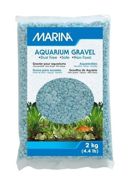 Decoración Acuario Marina Grava Turquesa 2Kg