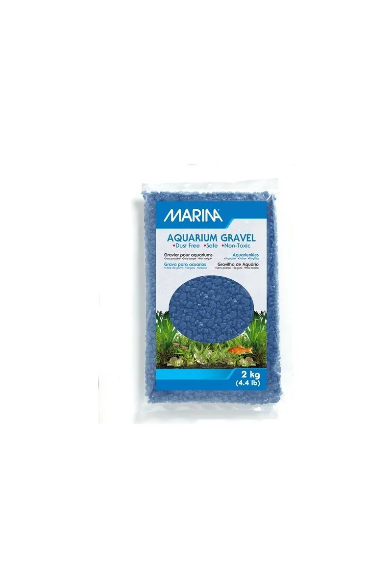 Decoración Acuario Marina Grava Azul Oscuro 2Kg