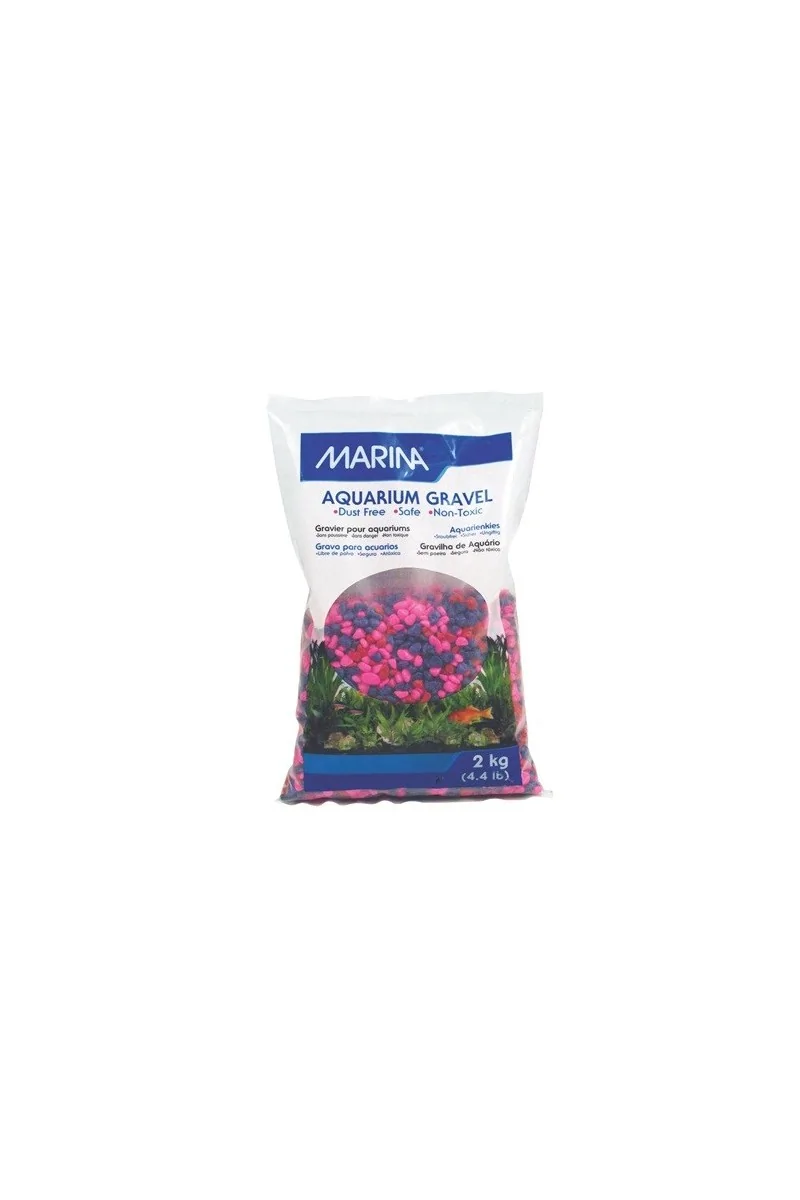 Decoración Acuario Marina Grava Jelly Bean Tricolor 2Kg