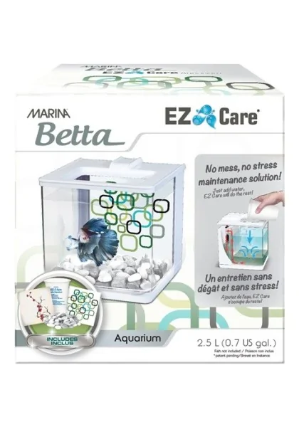 Acuario Bettas Marina Betta Ez Care Bettera 2,5L Blanco 15x15x15