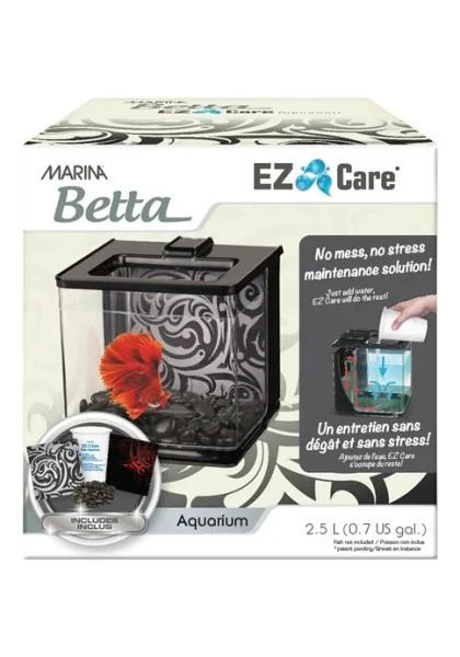 Acuario Bettas Marina Betta Ez Care Bettera 2,5L Negro 15x15x15