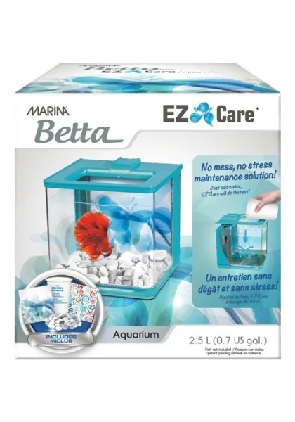 Acuario Bettas Marina Betta Ez Care Bettera 2,5L Azul 15x15x15