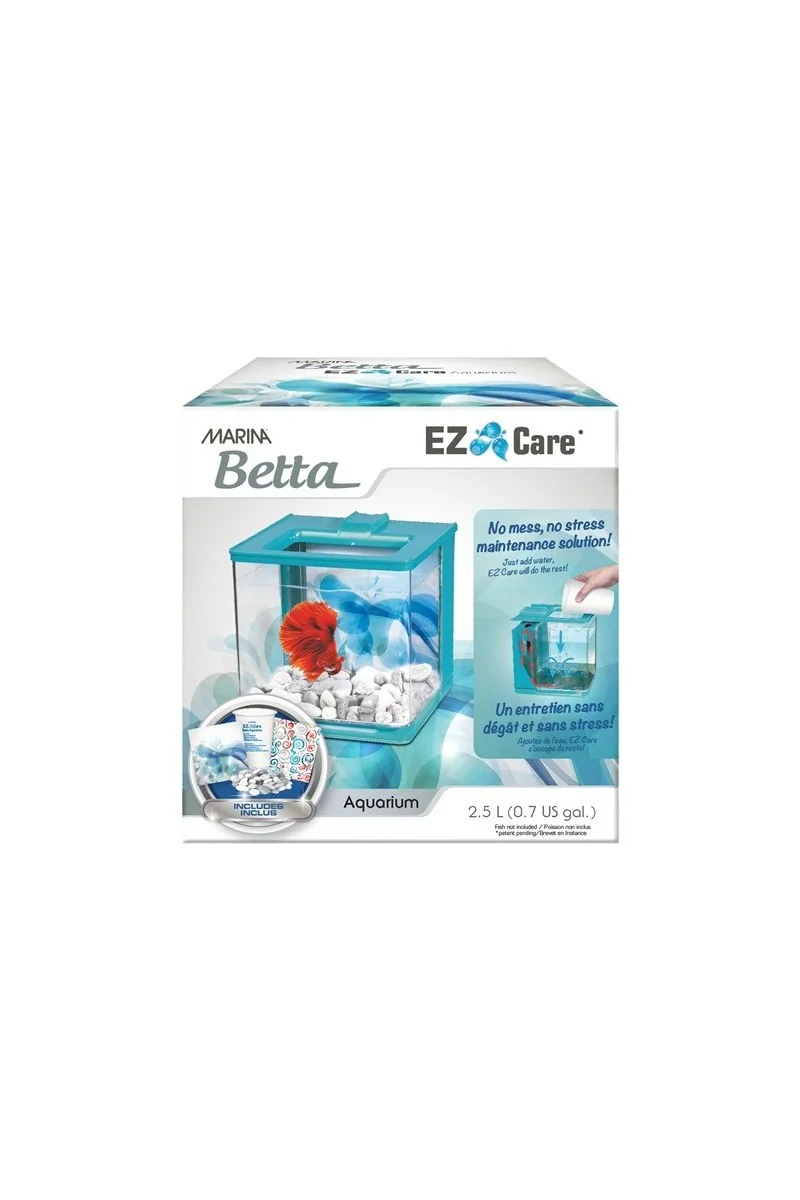 Acuario Bettas Marina Betta Ez Care Bettera 2,5L Azul 15x15x15