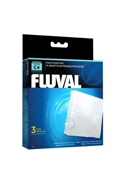 Filtros Acuario Fluval Foamex/Poliéster C4 3Uds