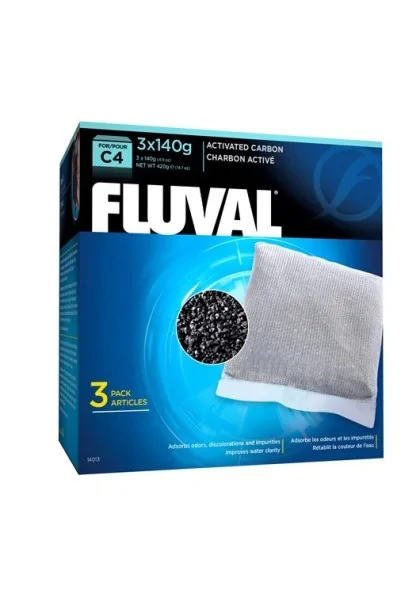 Filtros Acuario Fluval Carbón Activado C4 3Uds