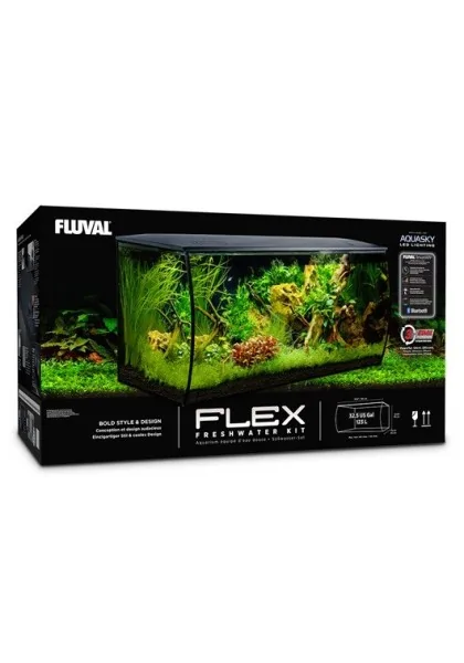Acuario Fluval Flex Kit Acuario Negro 123L 90,2x47,7x50