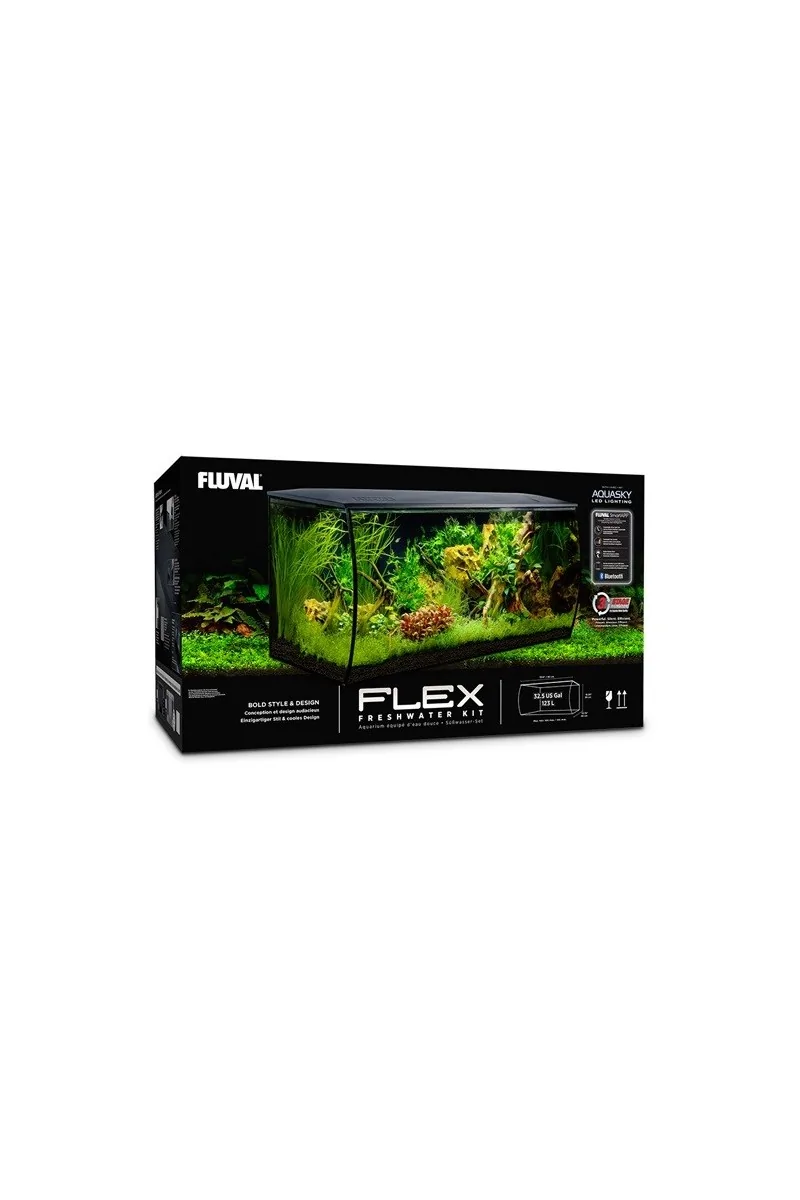 Acuario Fluval Flex Kit Acuario Negro 123L 90,2x47,7x50