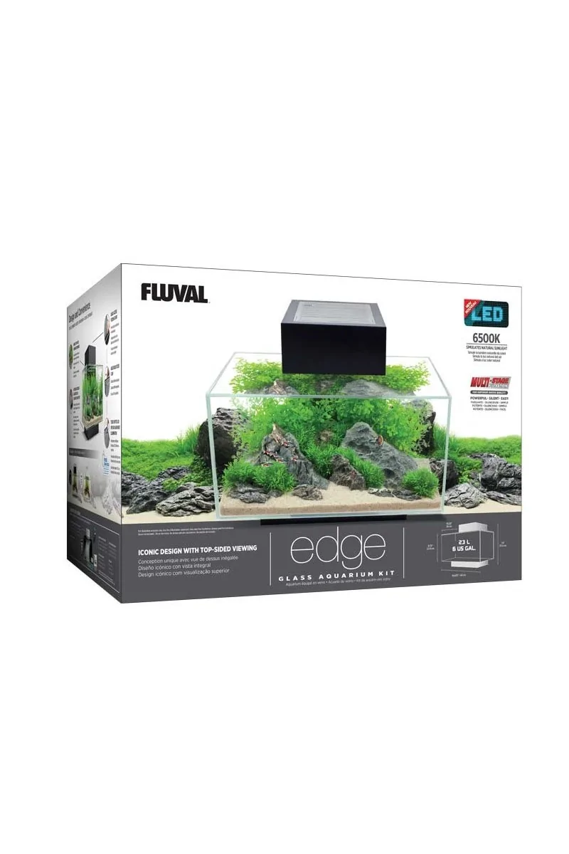 Acuario Fluval Edge Led 2.0 Nano Acuario Blanco 23L 40,4x53x43,8