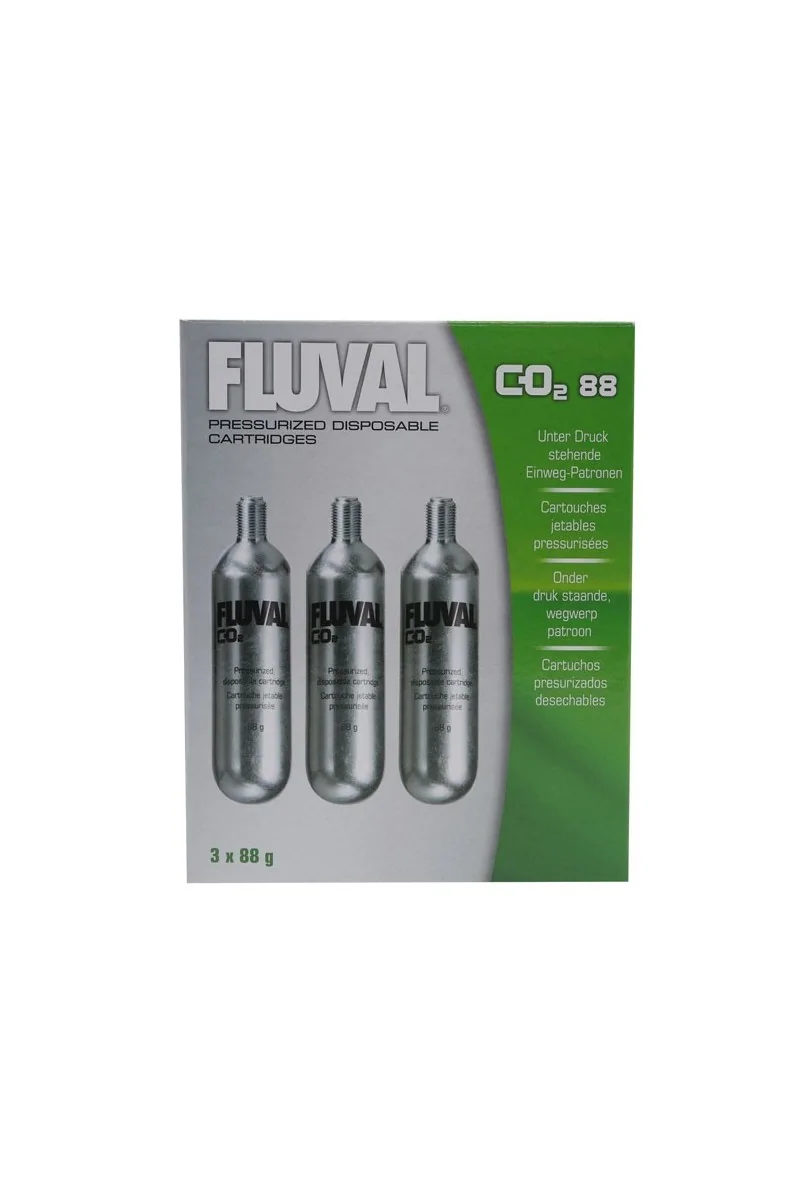 Cuidado De Plantas Acuario Fluval Co2 Recambio 88Grs 3 Pc