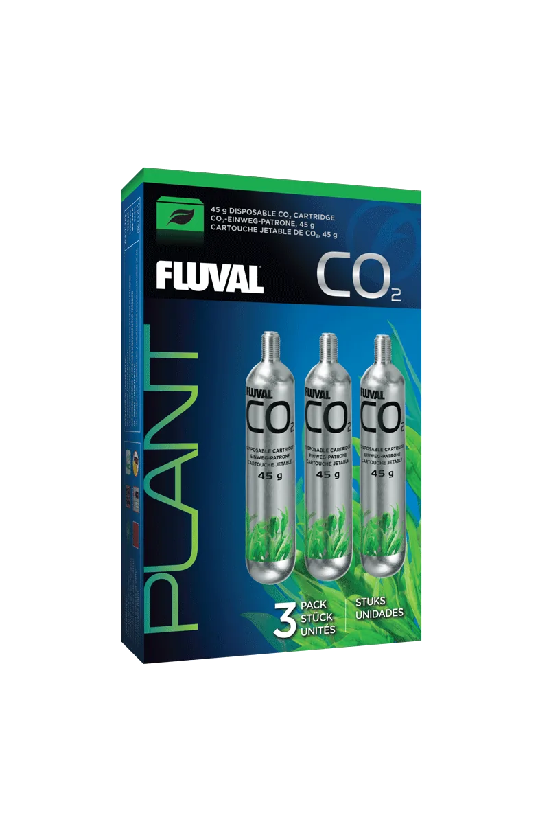 Cuidado De Plantas Acuario Fluval Co2 Cartucho Desechable 45G 3Pc