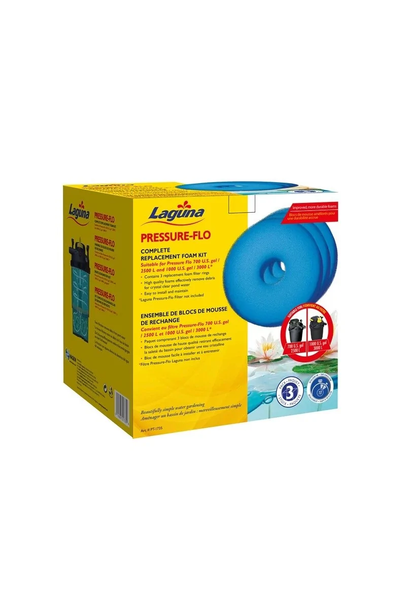 Estanques Acuario Laguna Esponjas Para Pressure Flo 3000 3Uds