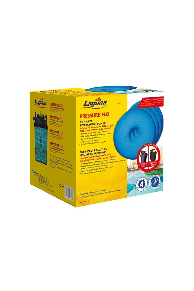 Estanques Acuario Laguna Esponjas Para Pressure Flo 10000 4Uds