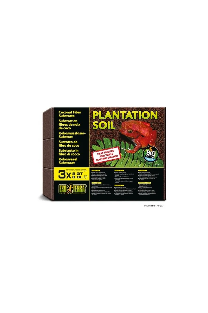 Sustratos Reptiles Exo Terra Brick 3Pack Plantation Soil (Coco) 8.8L