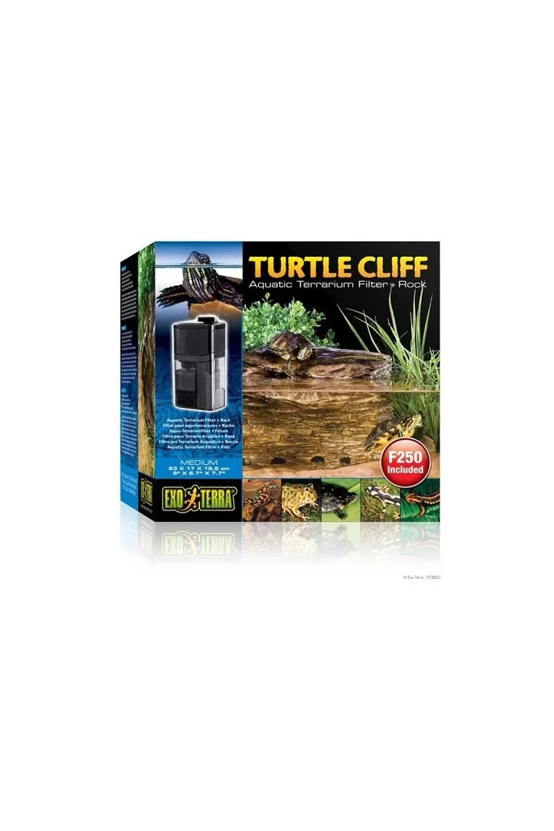 Accesorios Tortugas Reptiles Exo Terra Turtle Cliff Filtro Tortuga Roca S