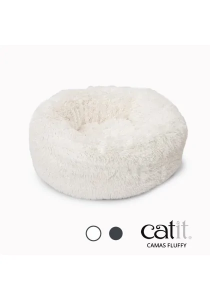 Camas Para Gatos Catit Cama Fluffy Blanca 60x60x20