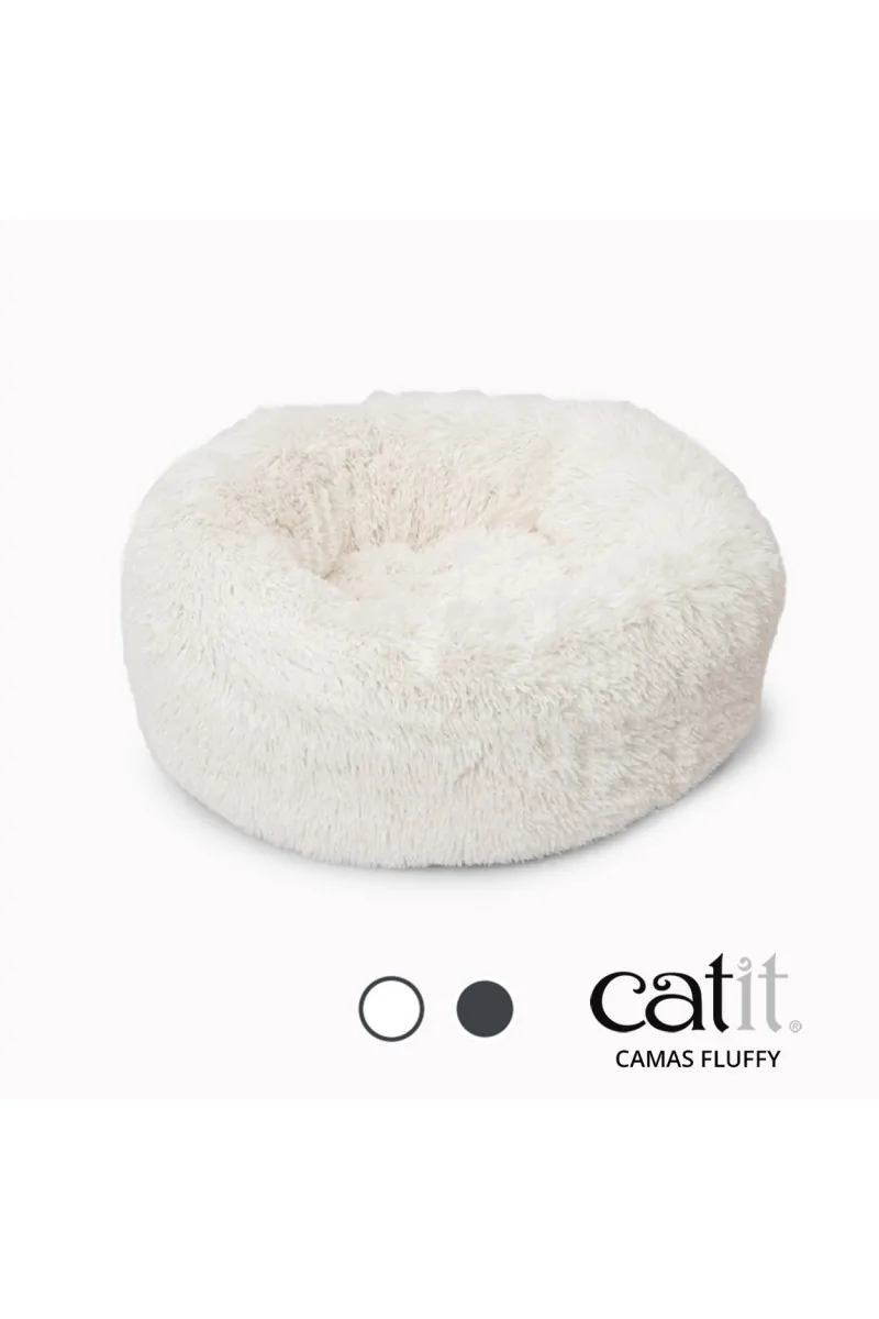 Camas Para Gatos Catit Cama Fluffy Blanca 60x60x20